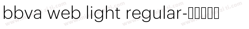 bbva web light regular字体转换